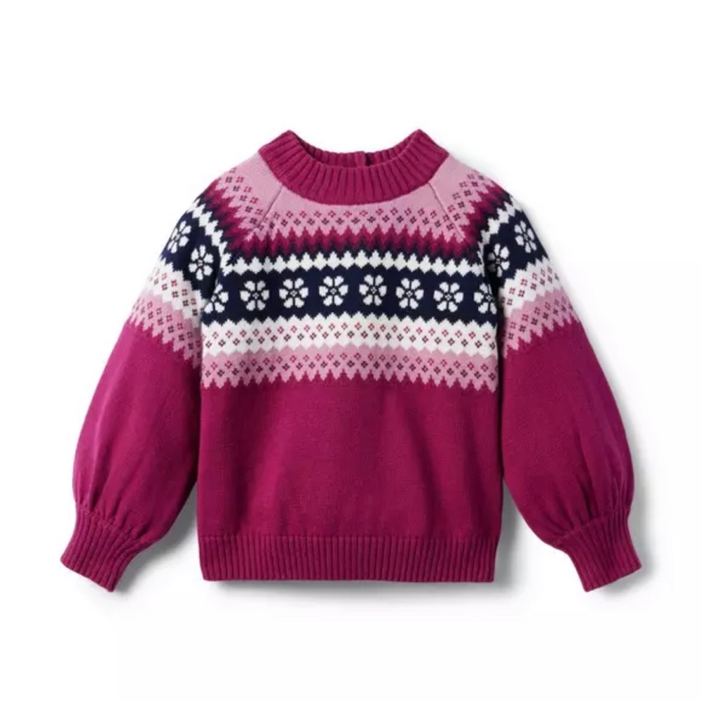 Janie and‎ Jack Girls Fair Isle Size S